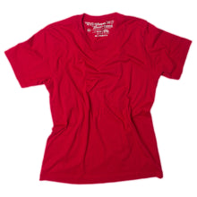 Load image into Gallery viewer, Bright Red Christian T Shirt Verse Matthew 25:40 Tag Devotion Lord